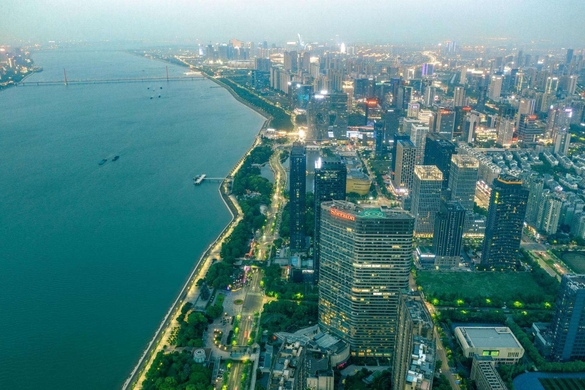 Sheraton Grand Hangzhou Binjiang Hotel Dış mekan fotoğraf