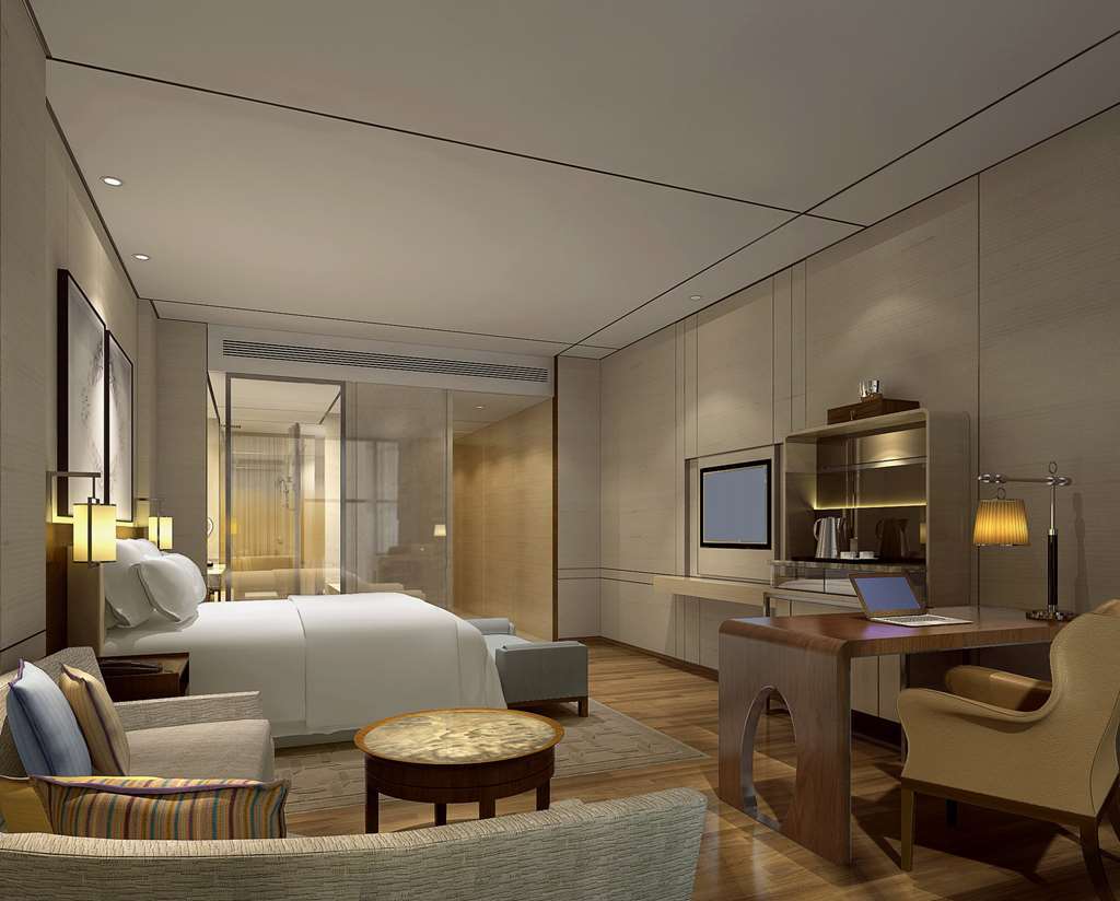 Sheraton Grand Hangzhou Binjiang Hotel Oda fotoğraf